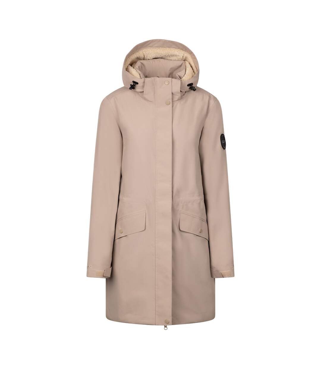 Womens/ladies Deborah Dlx Waterproof Jacket Sand Trespass-1