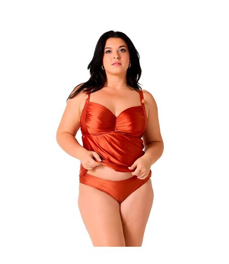 Slip de bain réversible marron Sérénité