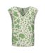 T-Shirt beige/vert femme only selina-1