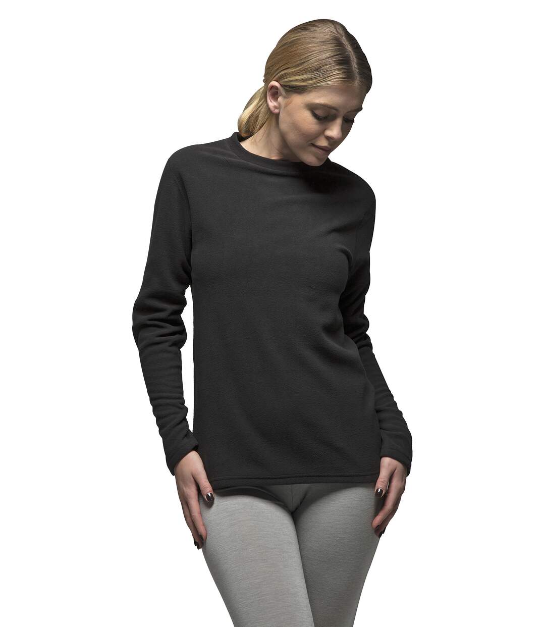 Ladies Fleece Lined Base Layer Thermal Long Sleeve Top