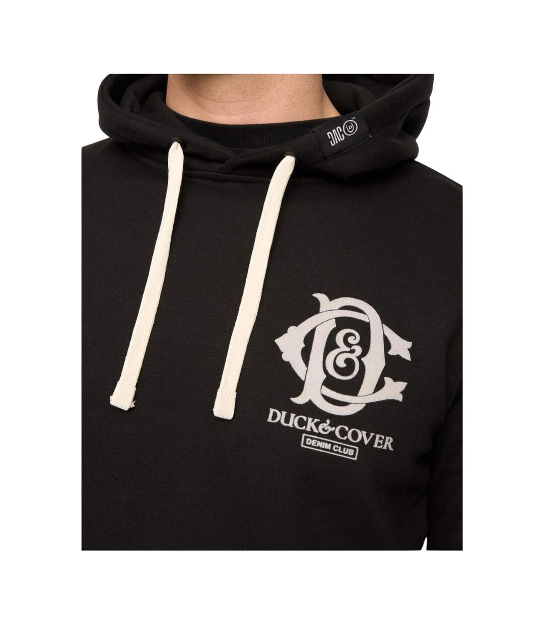Mens Randolph Hoodie Noir Duck And Cover-4