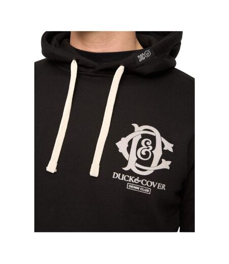 Mens Randolph Hoodie Noir Duck And Cover