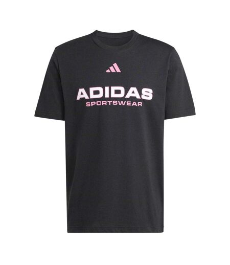Mens House Of Tiro Linear Regular T-shirt Black Adidas