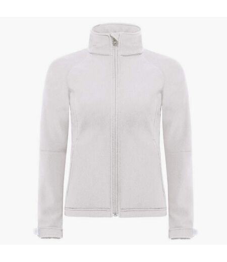 B&C Womens/Ladies Hooded Soft Shell Jacket (White) - UTRW9765