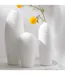 Vase Design en Ciment Creta 36cm Blanc-3