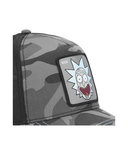 Casquette trucker premium en sergé de coton Rick & Morty Black Camo Capslab