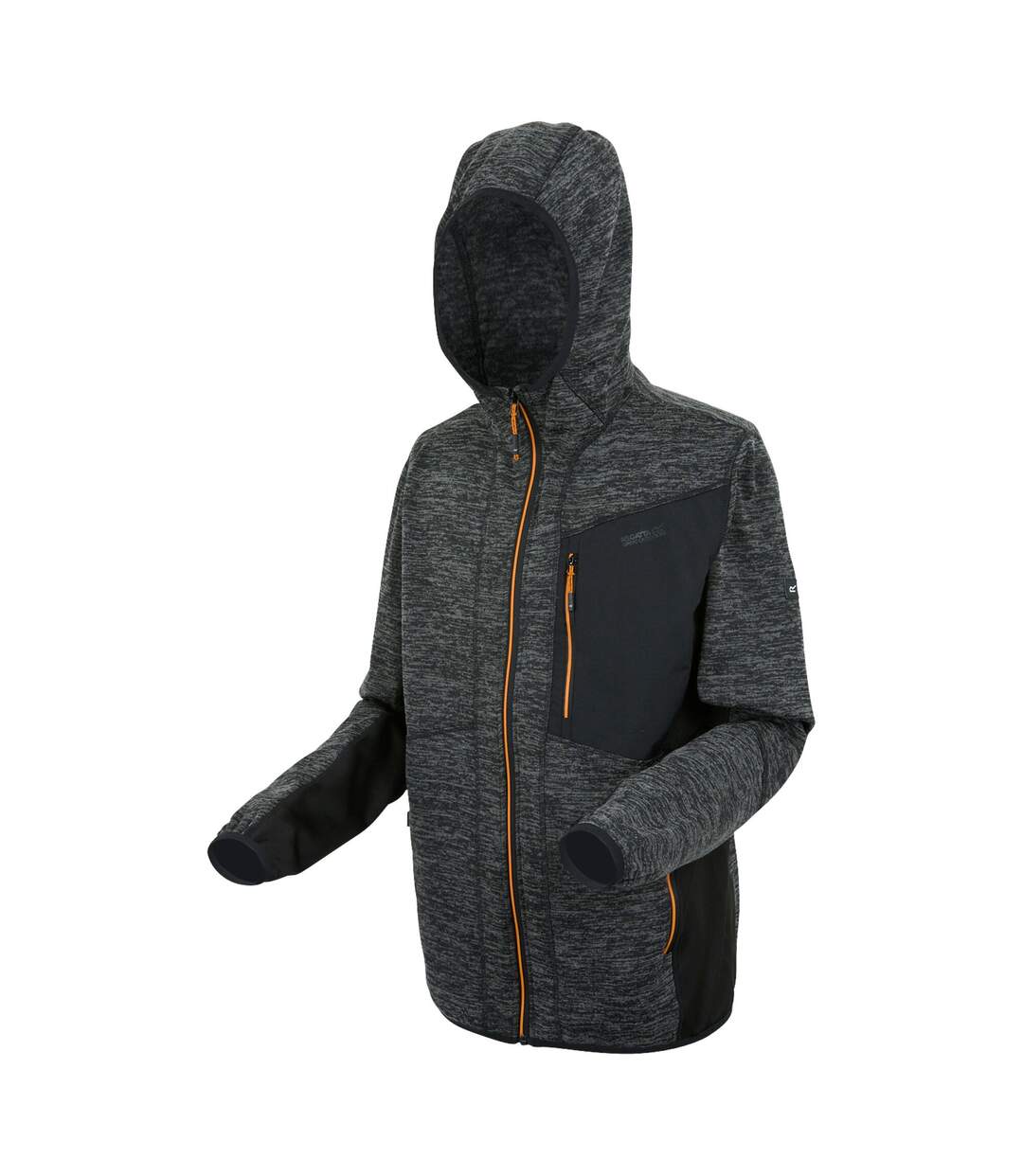 Veste Polaire Alven Homme Cendre Chinée Noir Orange Sombre Regatta-3