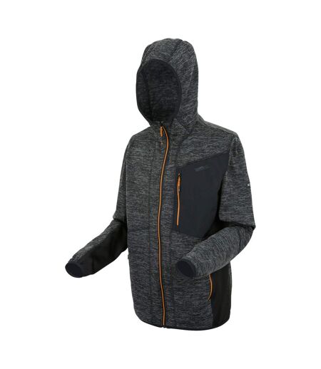 Veste Polaire Alven Homme Cendre Chinée Noir Orange Sombre Regatta