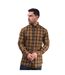 Chemise Manches Longues Motif/style À Carreaux Homme Moutarde Bleu Marine Lambretta-1