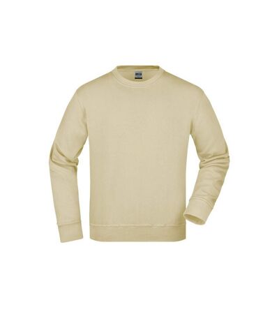 Sweat Workwear Adulte Beige Gris James And Nicholson