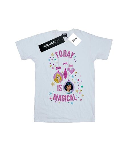 Disney Womens/Ladies Princess Today Is Magical Coton Boyfriend T-Shirt (Blanc) - UTBI42869