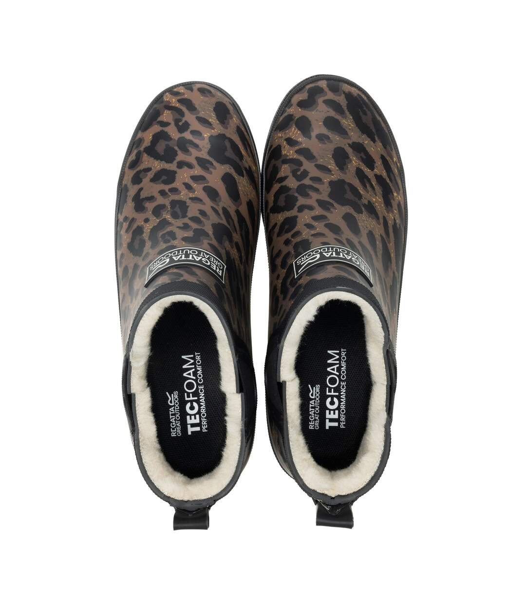 Womens/ladies Harper Cosy Ll Leopard Print Wellington Boots Multicoloured Regatta-4