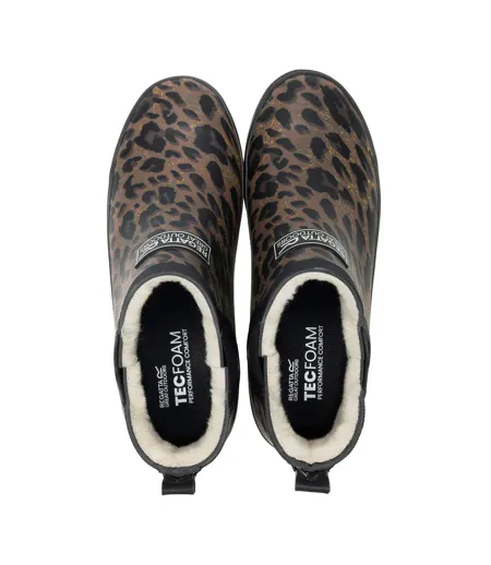 Womens/ladies Harper Cosy Ll Leopard Print Wellington Boots Multicoloured Regatta