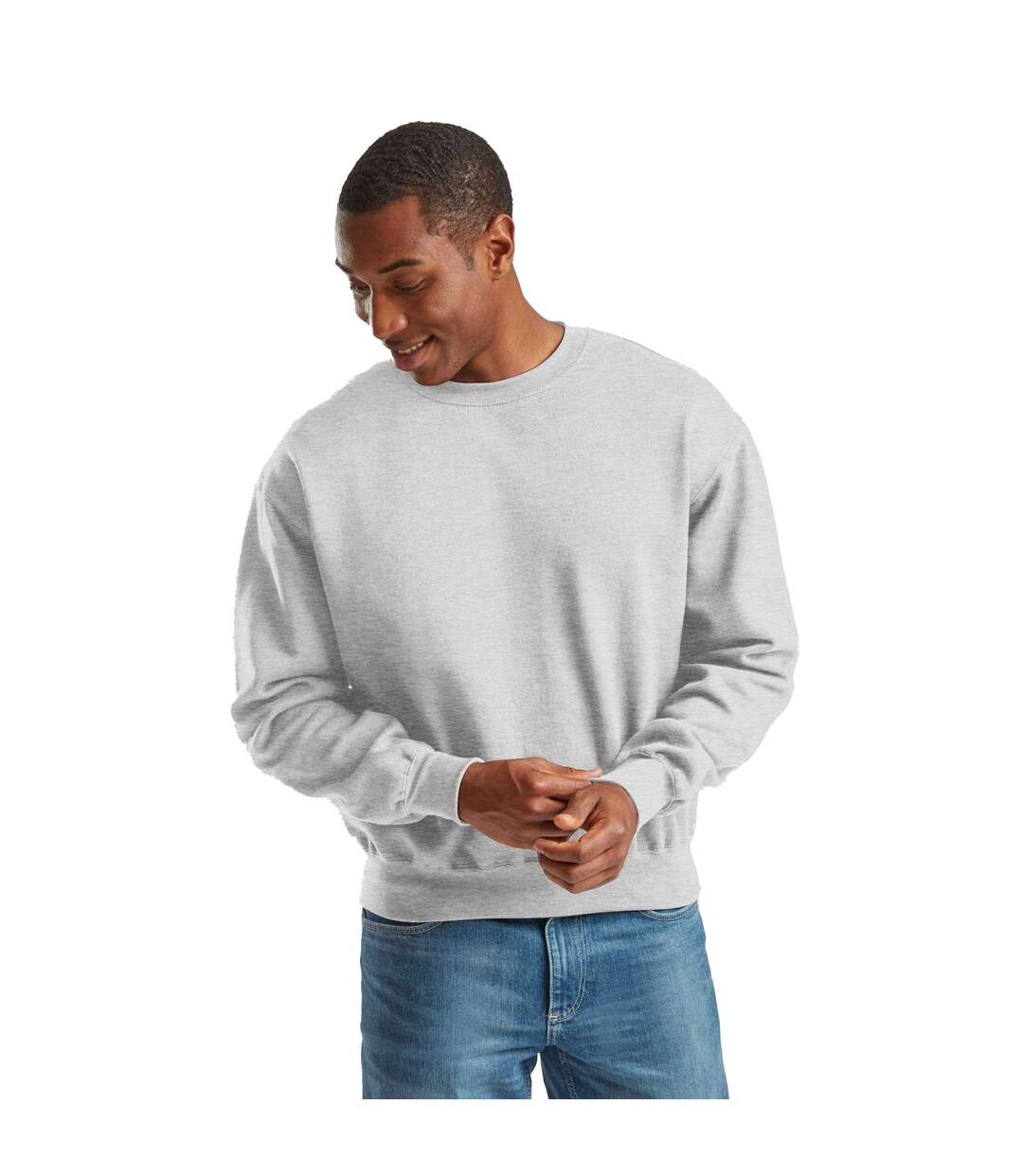 Unisex Adult Supercotton Sweatshirt Athletic Heather Fruit Of The Loom-1