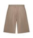 Unisex Adult Embroidered Sweat Shorts Brown Off-White-2