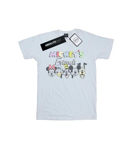 Disney Femme/Ladies - Mickey Mouse Friends Faded Nostalgia - T-shirt boyfriend en coton (Blanc) - UTBI37510