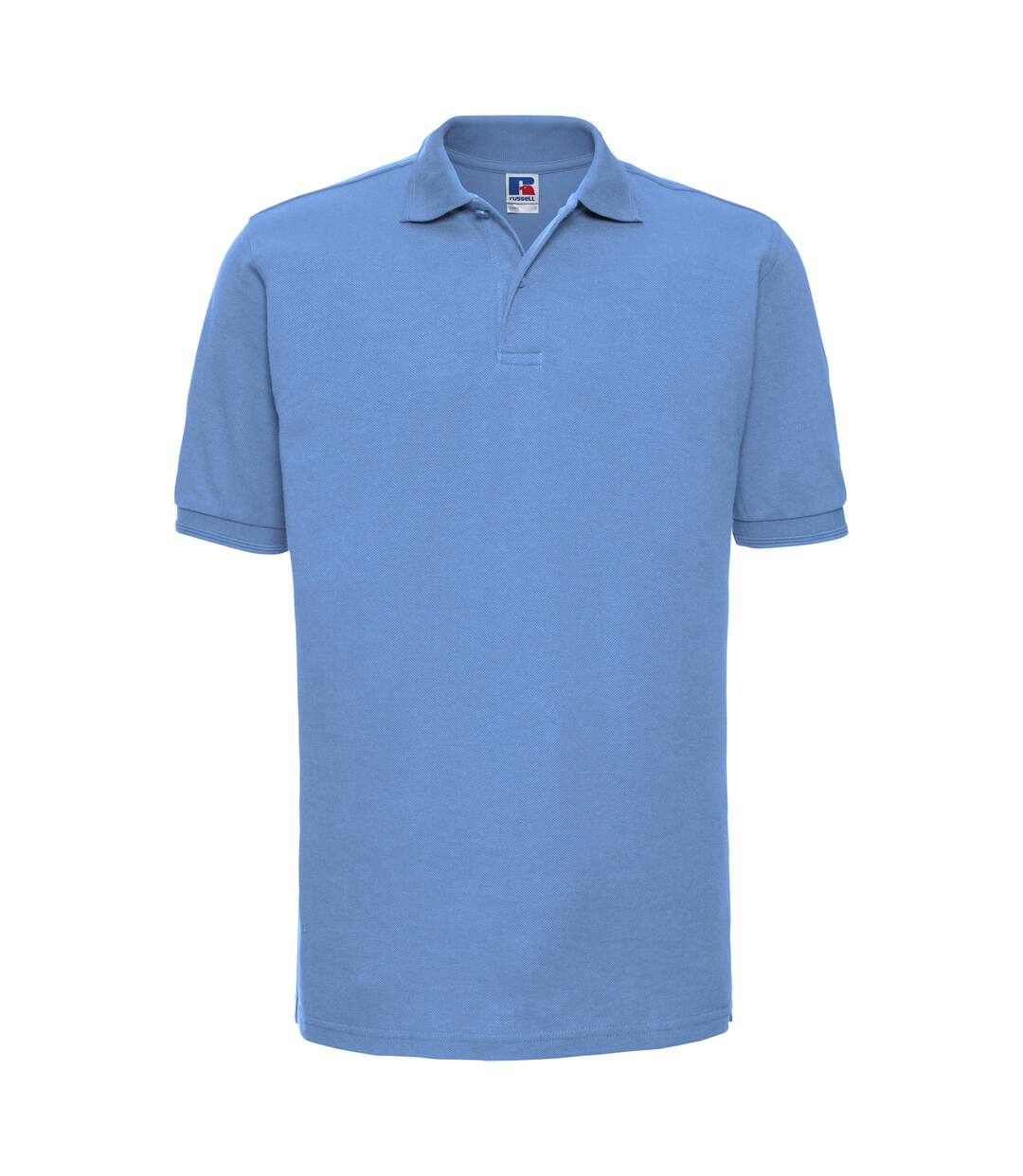 Russell Mens Ripple Collar & Cuff Short Sleeve Polo Shirt (Sky Blue)