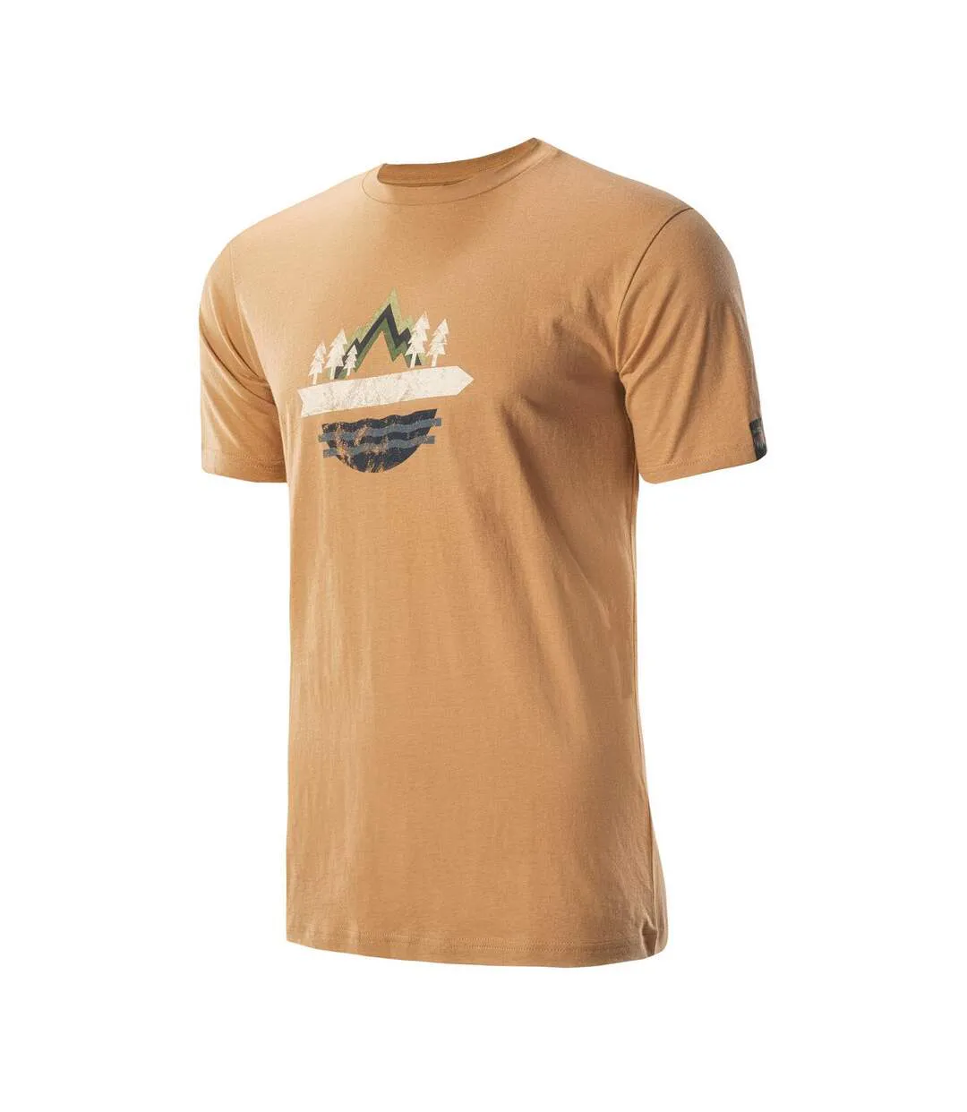 Mens Totus Graphic Print Cotton Outdoor T-shirt Orange Hi-Tec-3