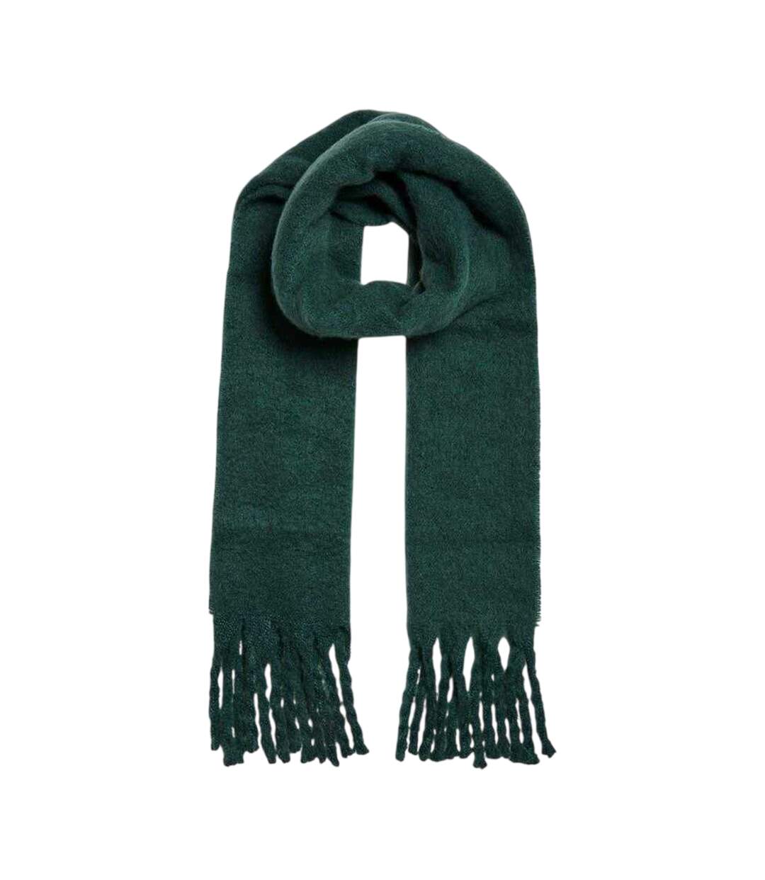 Écharpe Motif/style Frange Femme Taille Unique Vert Randonnée Pieces-2