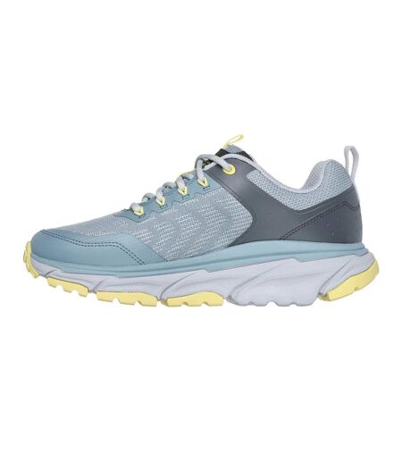 Womens/ladies d´lux journey marigold trainers blue/yellow Skechers