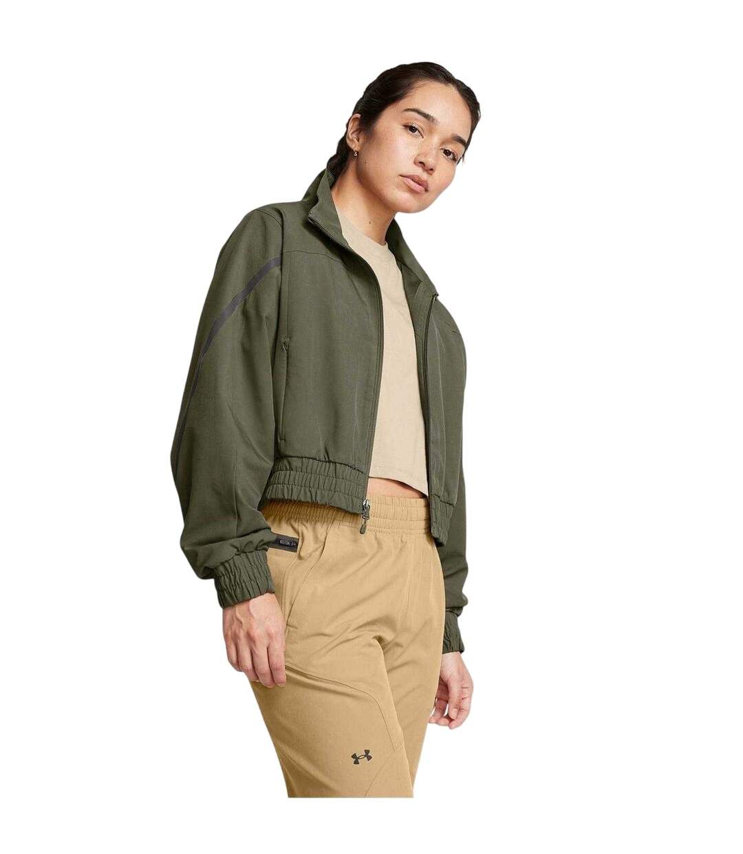 Haut Manches Longues Femme Vert Under Armour-3