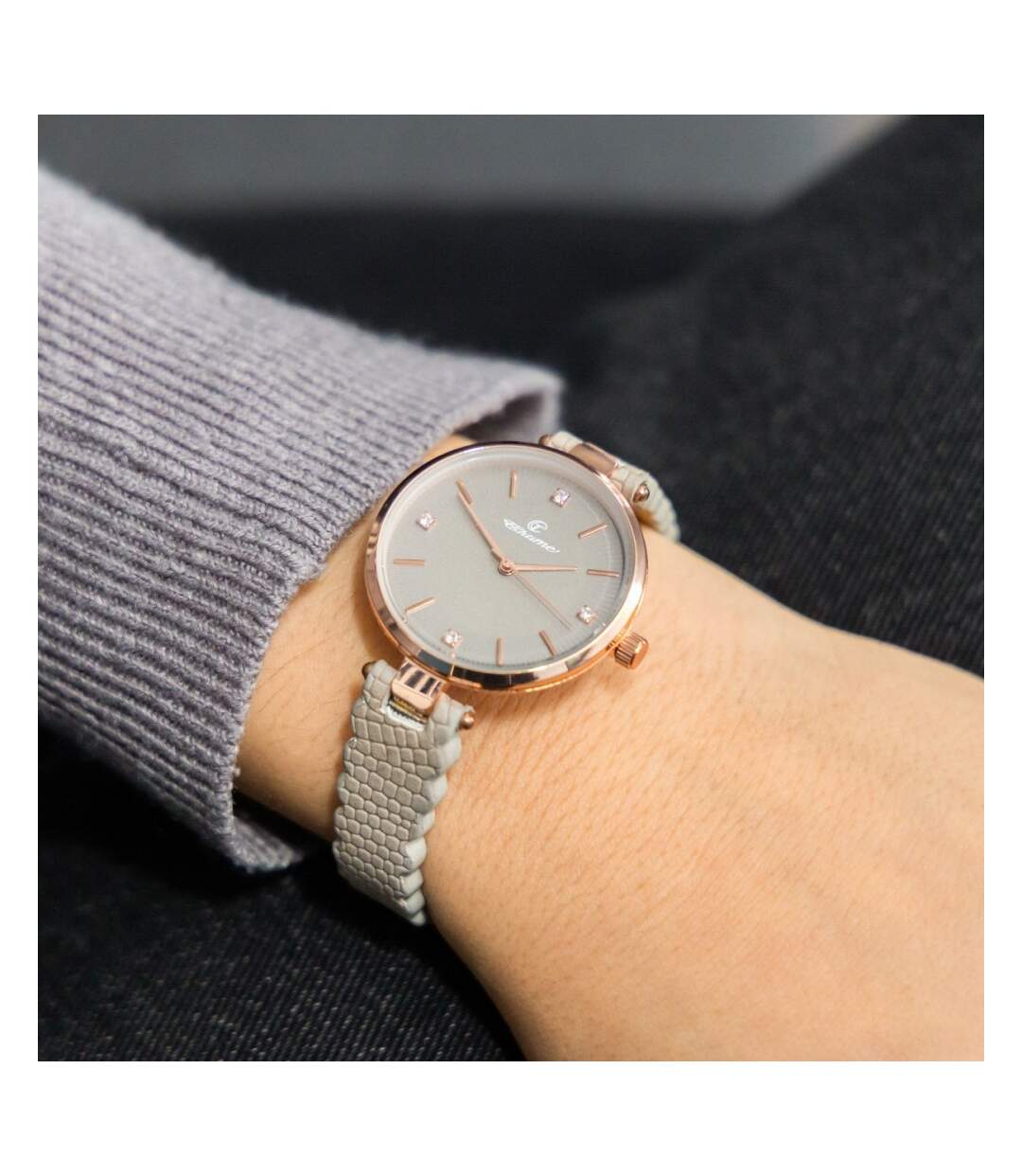 Magnifique Montre pour Femme Gris CHTIME