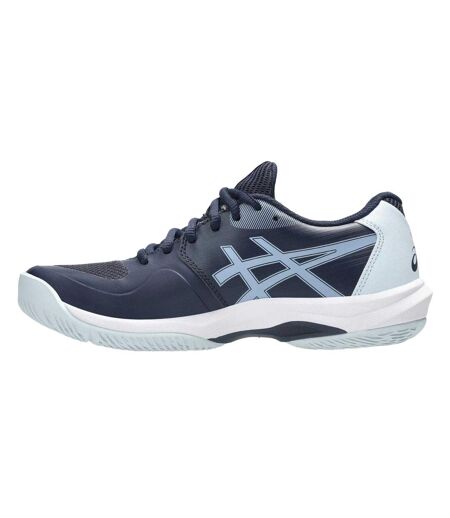 Womens/ladies Game Tennis Shoes Midnight White Asics