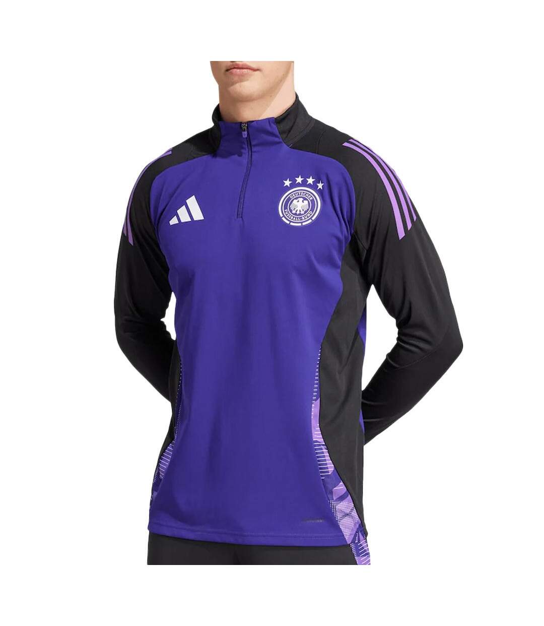 Allemagne sweat 1/4 zip violet homme adidas tiro 24-1