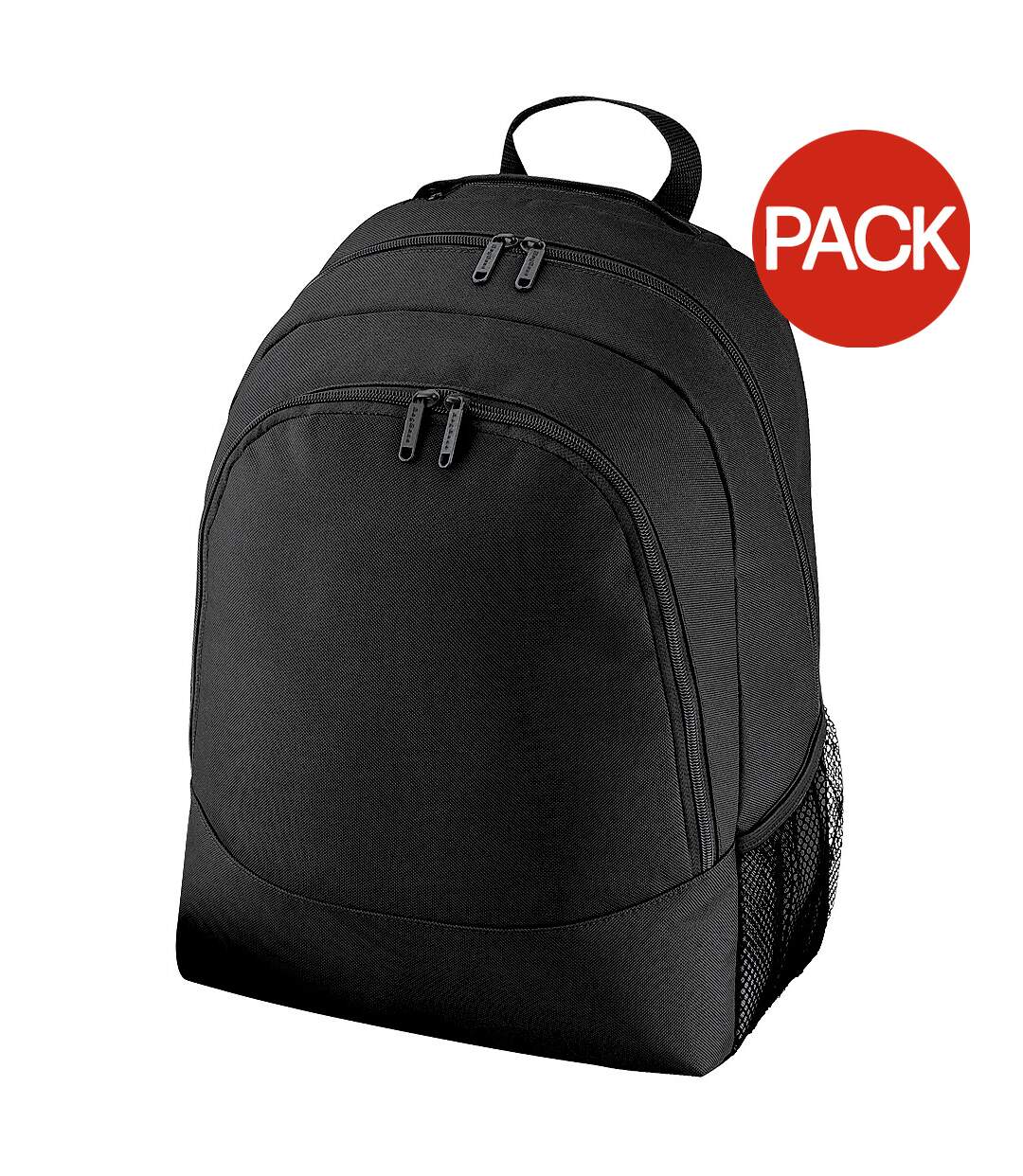 Bagbase Universal Multipurpose Backpack / Rucksack / Bag (18 Litres) (Pack of 2) (Black) (One Size) - UTBC4204-1
