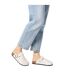 Womens/ladies habba closed toe mules natural Faith