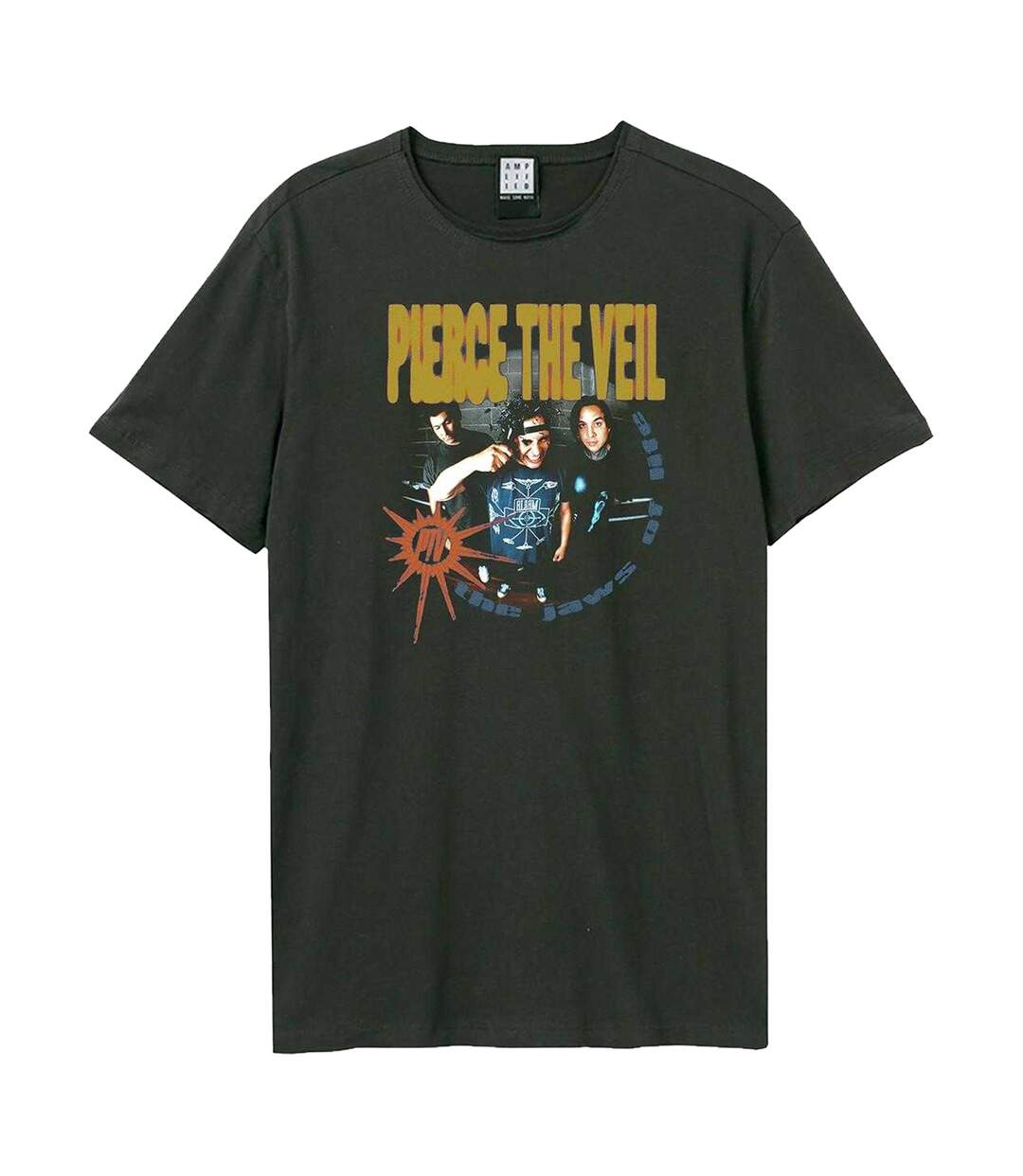 T-shirt Motif/style Pierce The Veil The Jaws Of Life Adulte Charbon Amplified-1