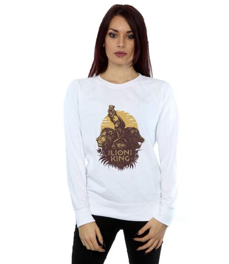 Disney Sweat Womens/Ladies The Lion King Movie Sunrise Collage Sweatshirt (Blanc) - UTBI22187