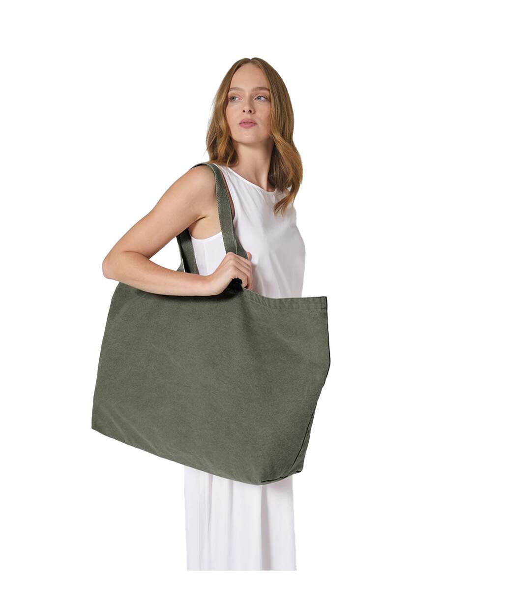 Tote Bag Taille Unique Vieux Vert Kaki Westford Mill-3