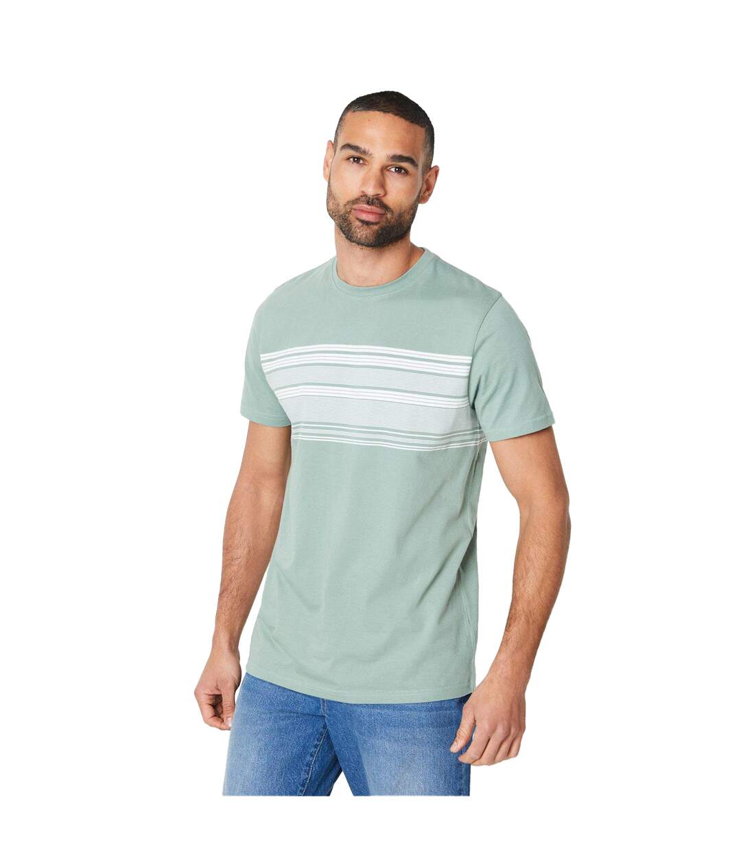 T-shirt Homme Vert Kaki Maine-1