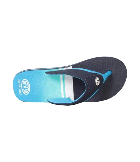 Mens Jekyl Contrast Flip Flops Dark Blue Animal