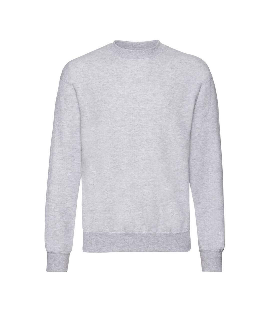 Mens Lightweight Drop Shoulder Sweatshirt Heather Grey Fruit Of The Loom-1