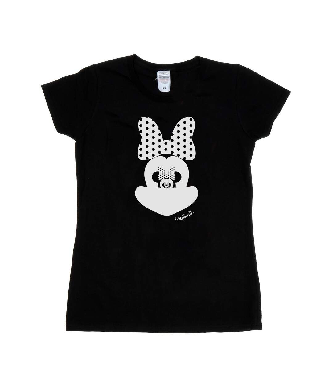 Disney Femmes/Les femmes Minnie Mouse - T-shirt en coton avec illusion de miroir (Noir) - UTBI30926-1