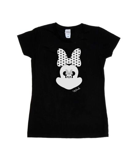 Disney Femmes/Les femmes Minnie Mouse - T-shirt en coton avec illusion de miroir (Noir) - UTBI30926