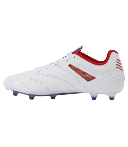 Mens tocco iv pro leather firm ground football boots blue/estate blue/rococo red Umbro