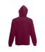 Mens Hooded Sweatshirt / Hoodie Burgundy Fruit Of The Loom-2