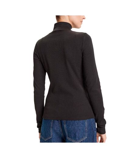 T-Shirt col roulé marron femme calvin klein jeans label