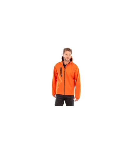 Veste Softshell Décontracté Motif/style Imprimé Homme Orange Bleu Marine Result Recycled