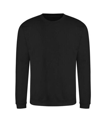 AWDis Just Hoods AWDis Unisex Crew Neck Plain Sweatshirt (280 GSM) (Deep Black)