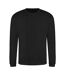 AWDis Just Hoods AWDis Unisex Crew Neck Plain Sweatshirt (280 GSM) (Deep Black) - UTRW2014