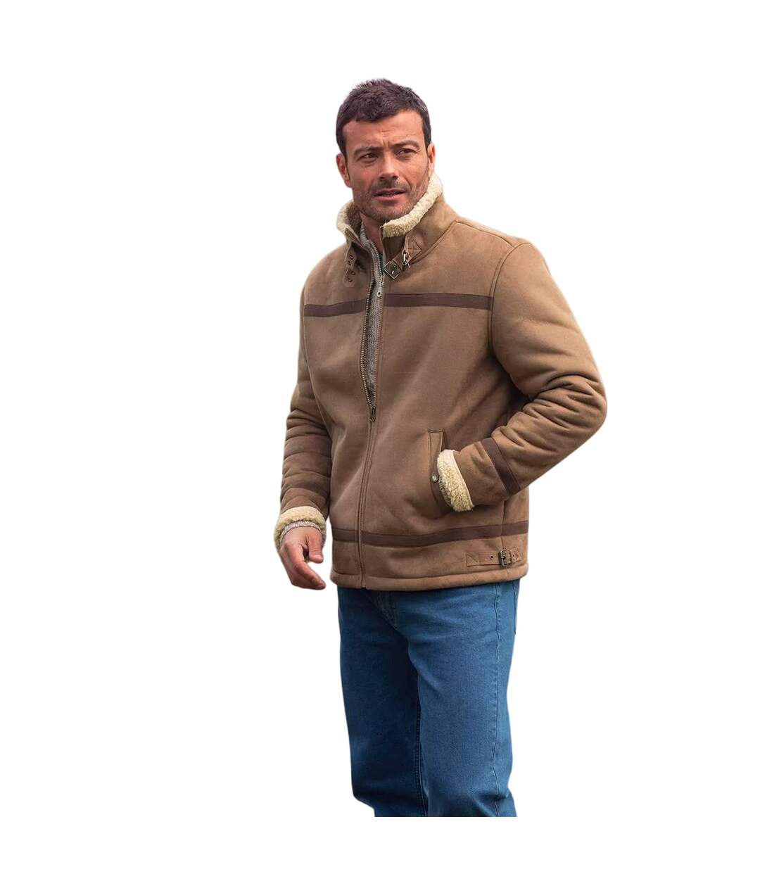Doudoune matelassée homme brun-beige Atlas For Men-4