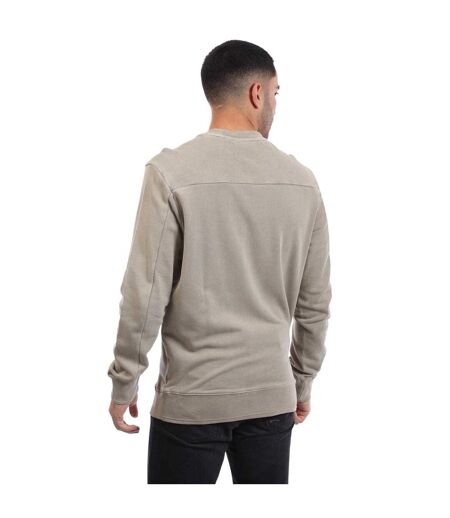 Sweat Col Ras-du-cou Motif/style Logo Homme Beige Lyle & Scott