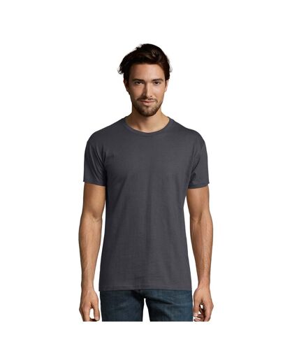 Imperial t-shirt à manches courtes et coupe ajustée homme gris foncé marne SOLS