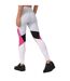 Womens/ladies Lux Colour Block Leggings Grey Reebok-3