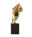 Tête de Cheval sur Socle Hollywood 95cm Doré-3