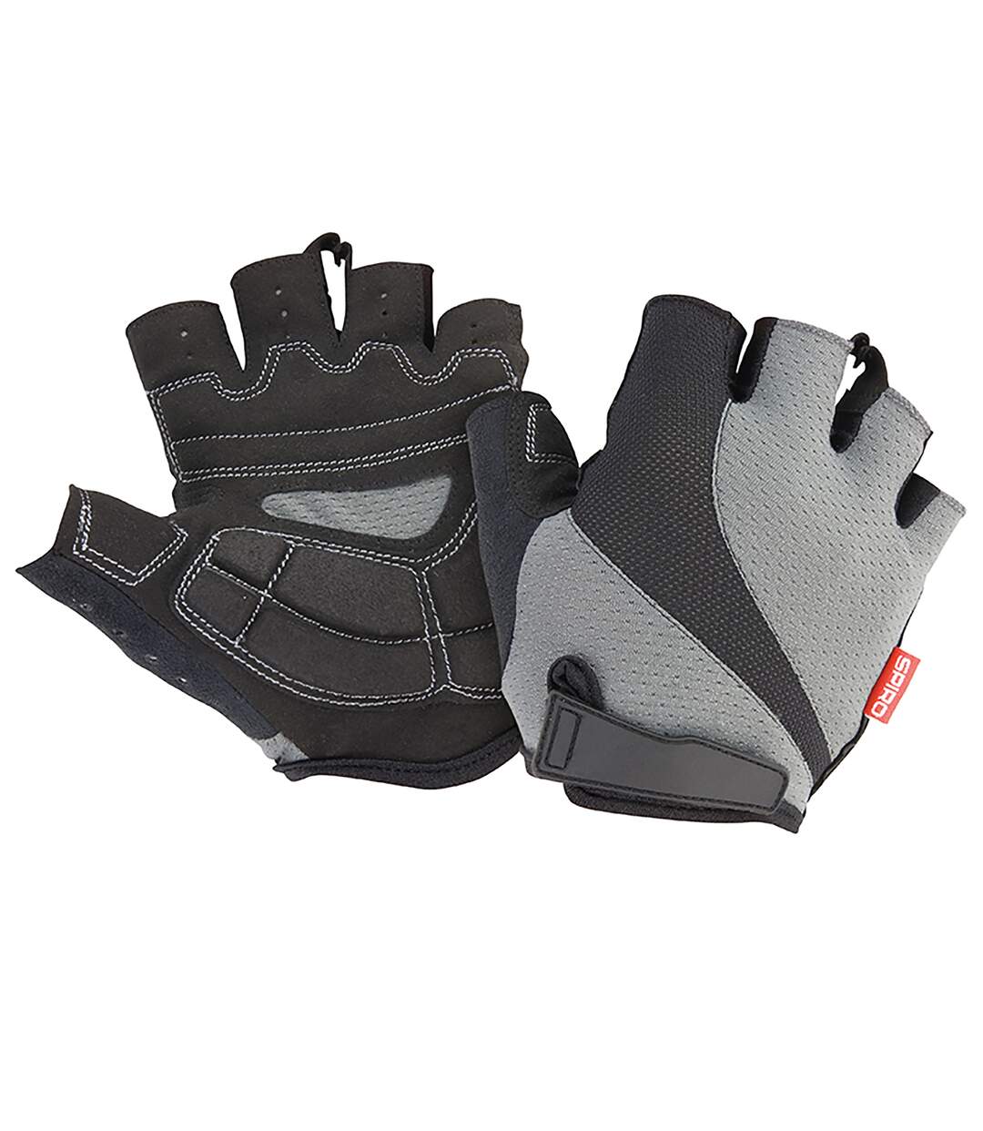 Spiro Unisex Short Sports / Cycling Gloves (Grey/ Black) - UTRW2858-1